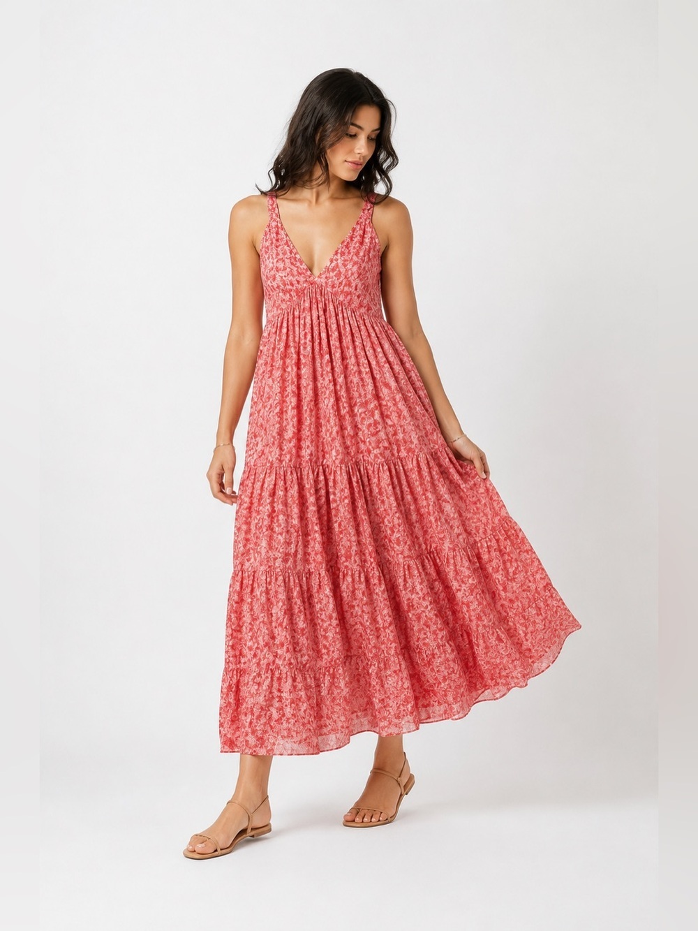 ❤️ Joie Bondi Tiered Sleeveless Maxi Dress Size Medium